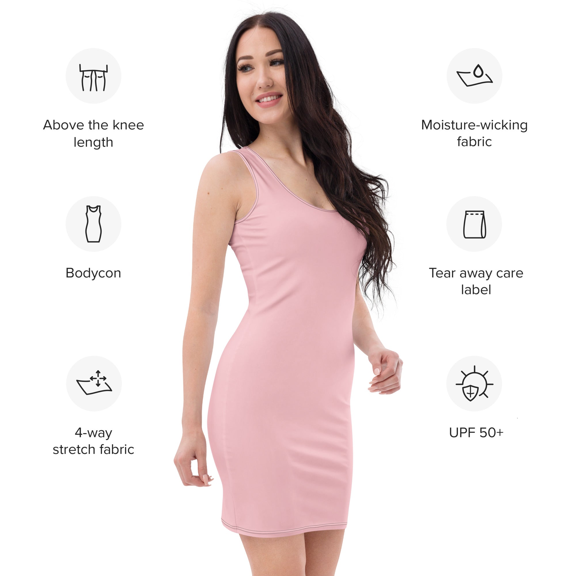 Pink Bodycon Dress - ClotheNest