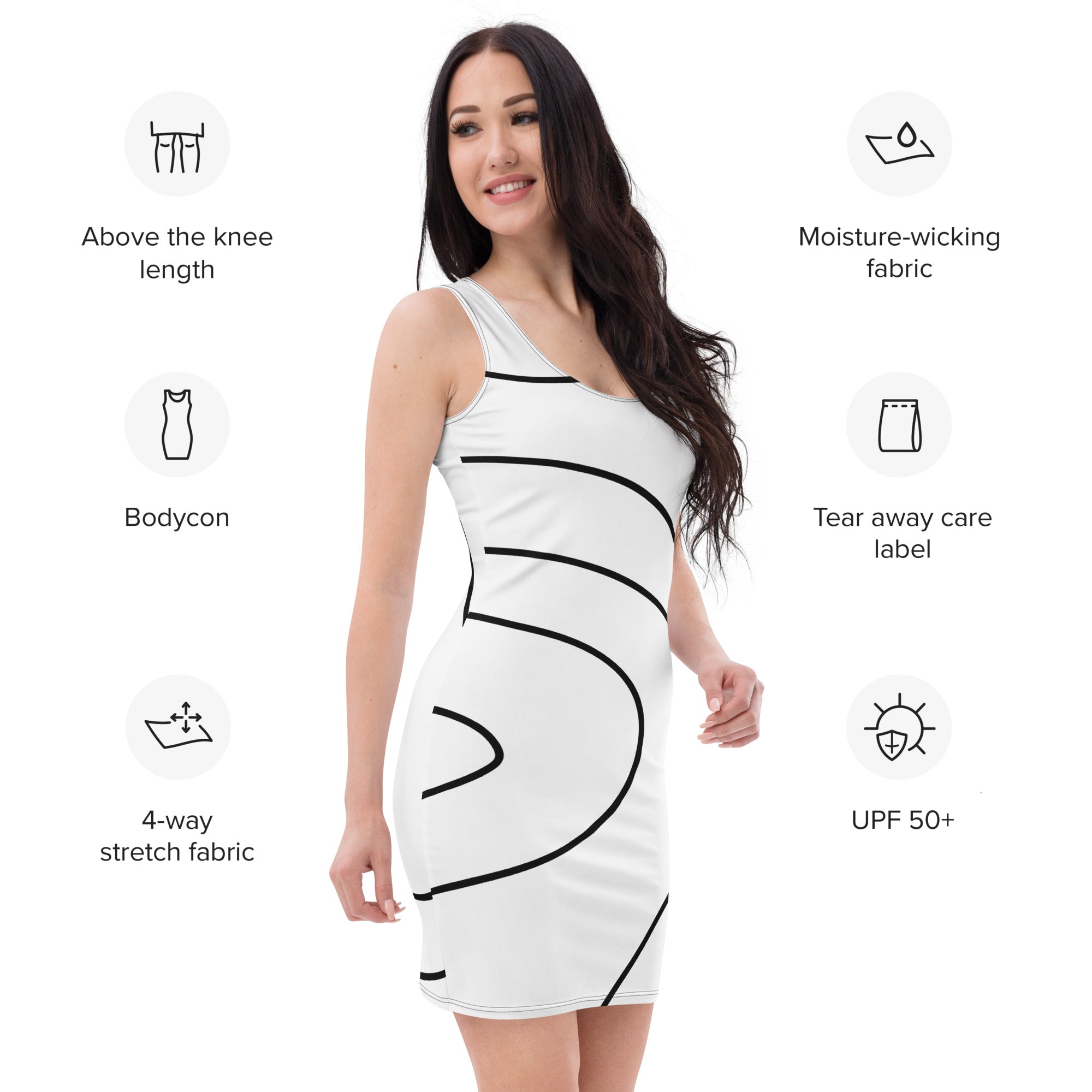 One Line Bodycon Dress - ClotheNest