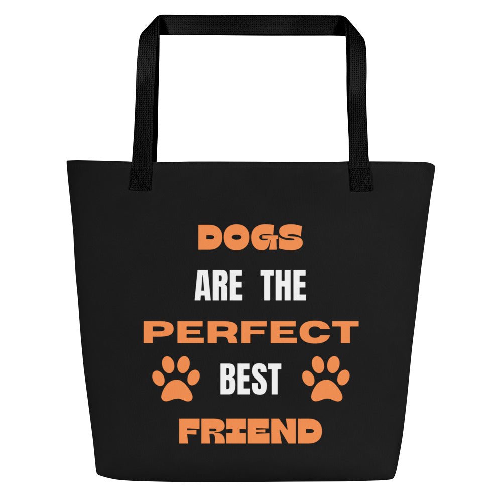 Large Tote Dog Bag Black - ClotheNest