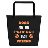 Large Tote Dog Bag Black - ClotheNest
