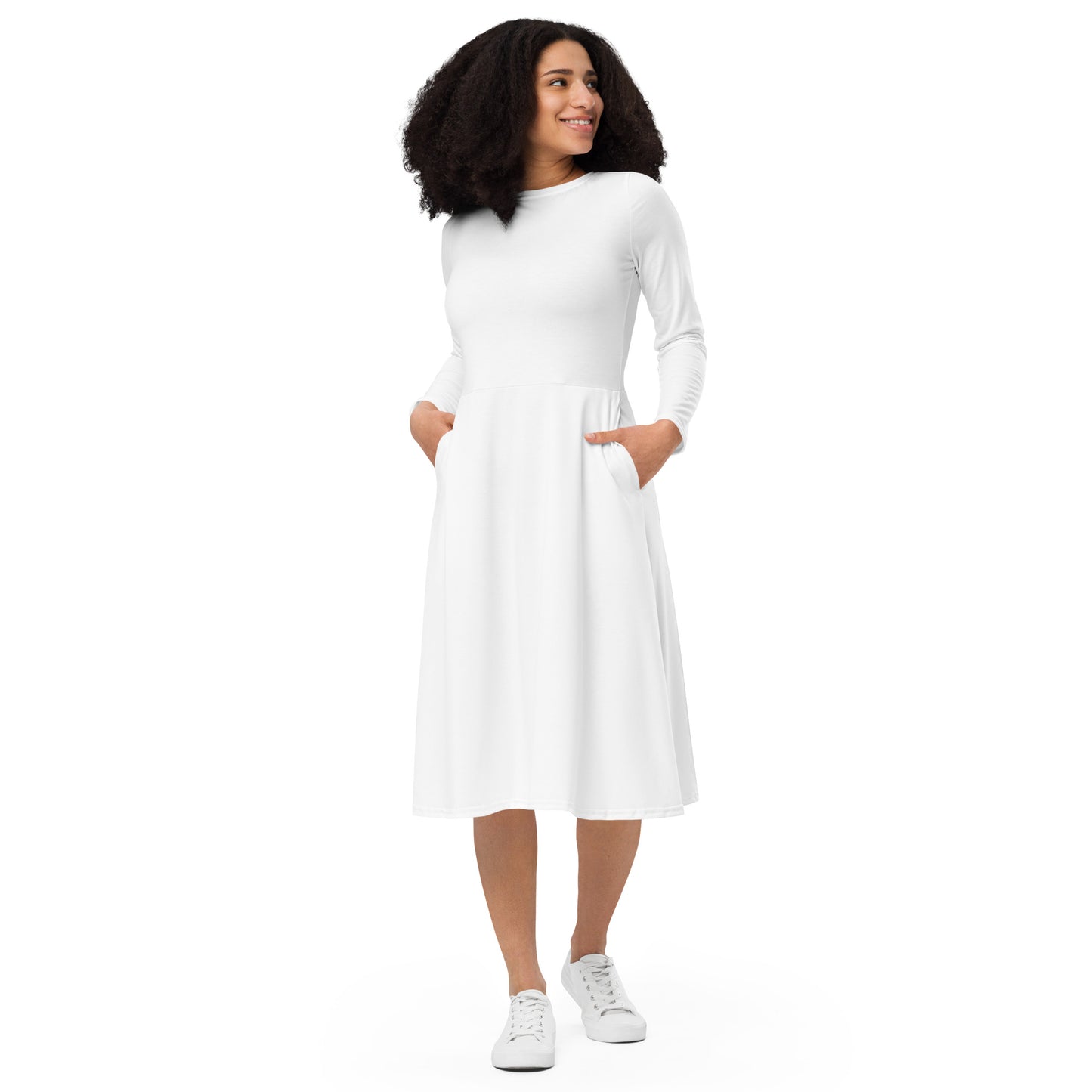 Long Sleeve Midi Dress - ClotheNest