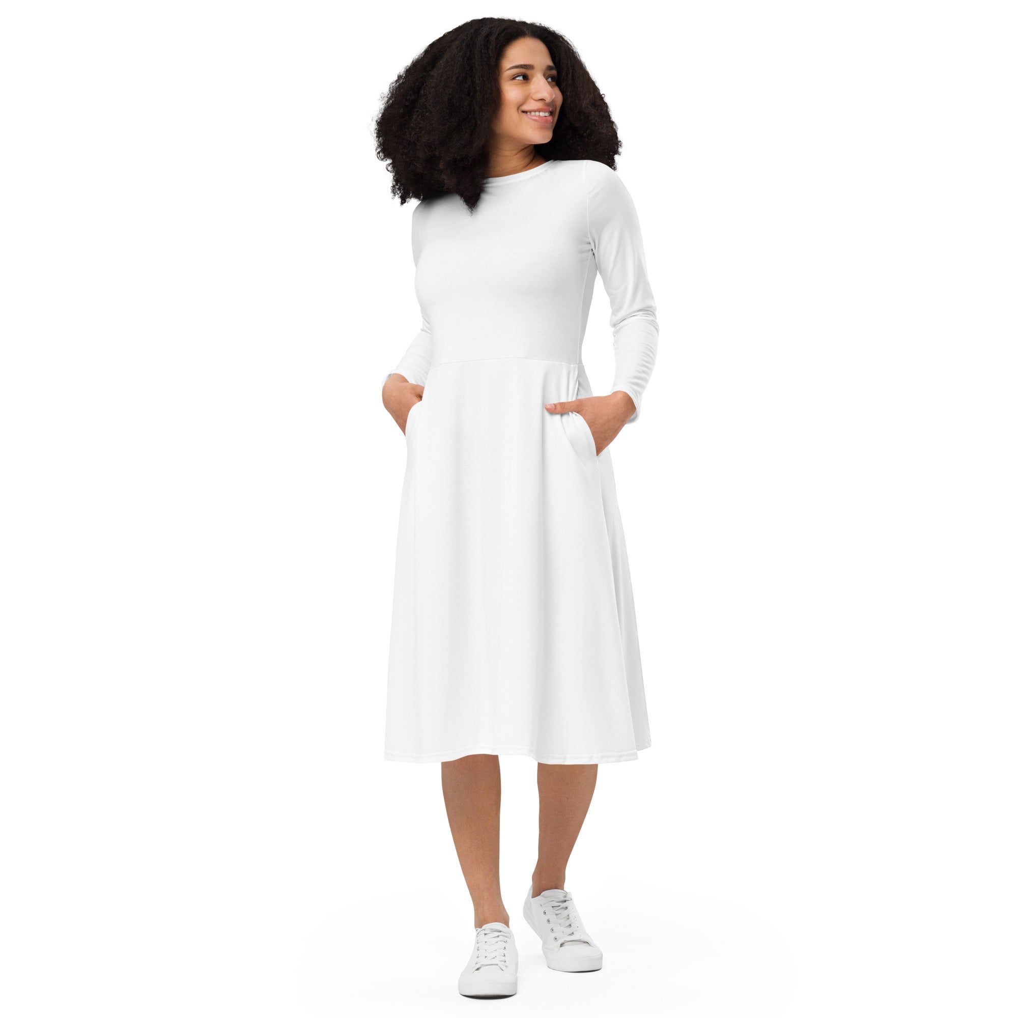 Long Sleeve Midi Dress - ClotheNest