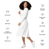 Long Sleeve Midi Dress - ClotheNest