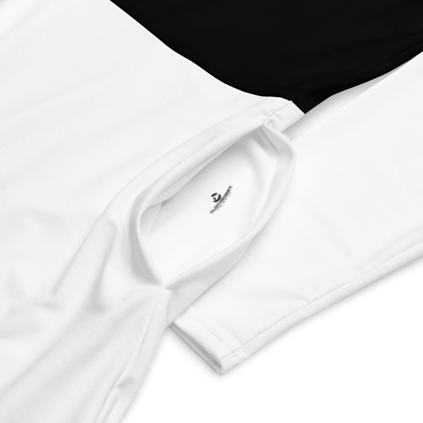 White & Black Long Sleeve Midi Dress - ClotheNest