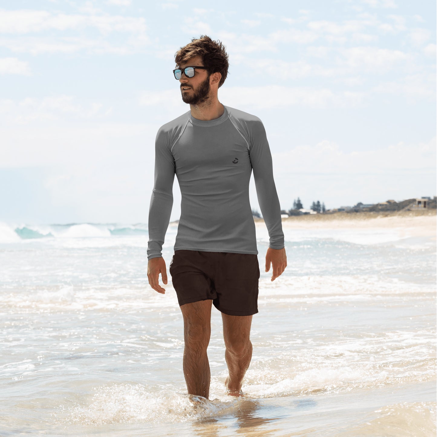 Men's Grey Rash Guard - ClotheNest
