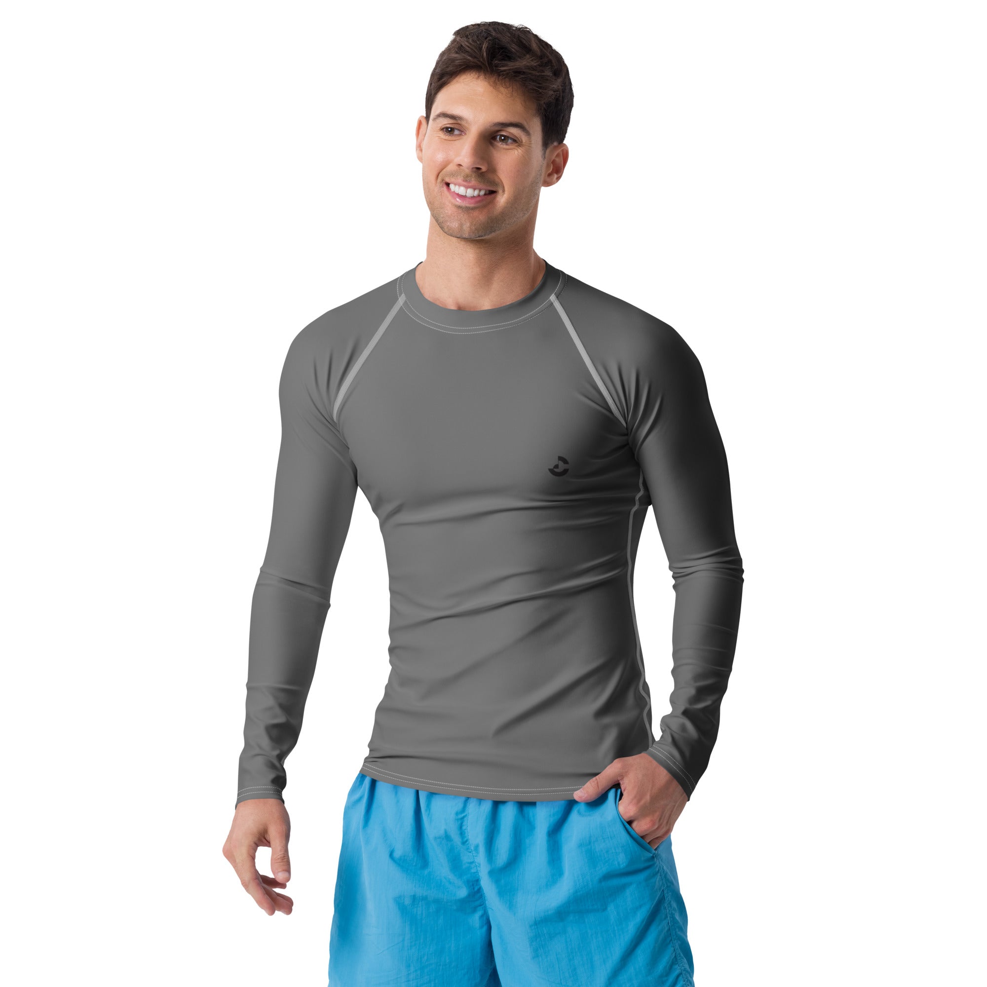 Men's Grey Rash Guard - ClotheNest