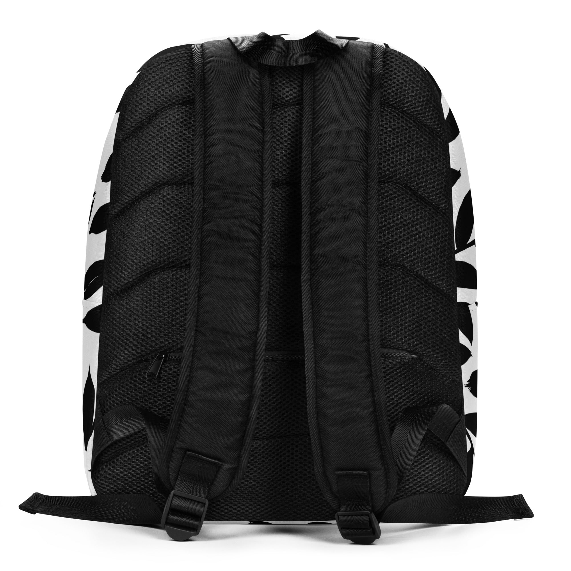 Minimalist Backpack Black Leaves - ClotheNest