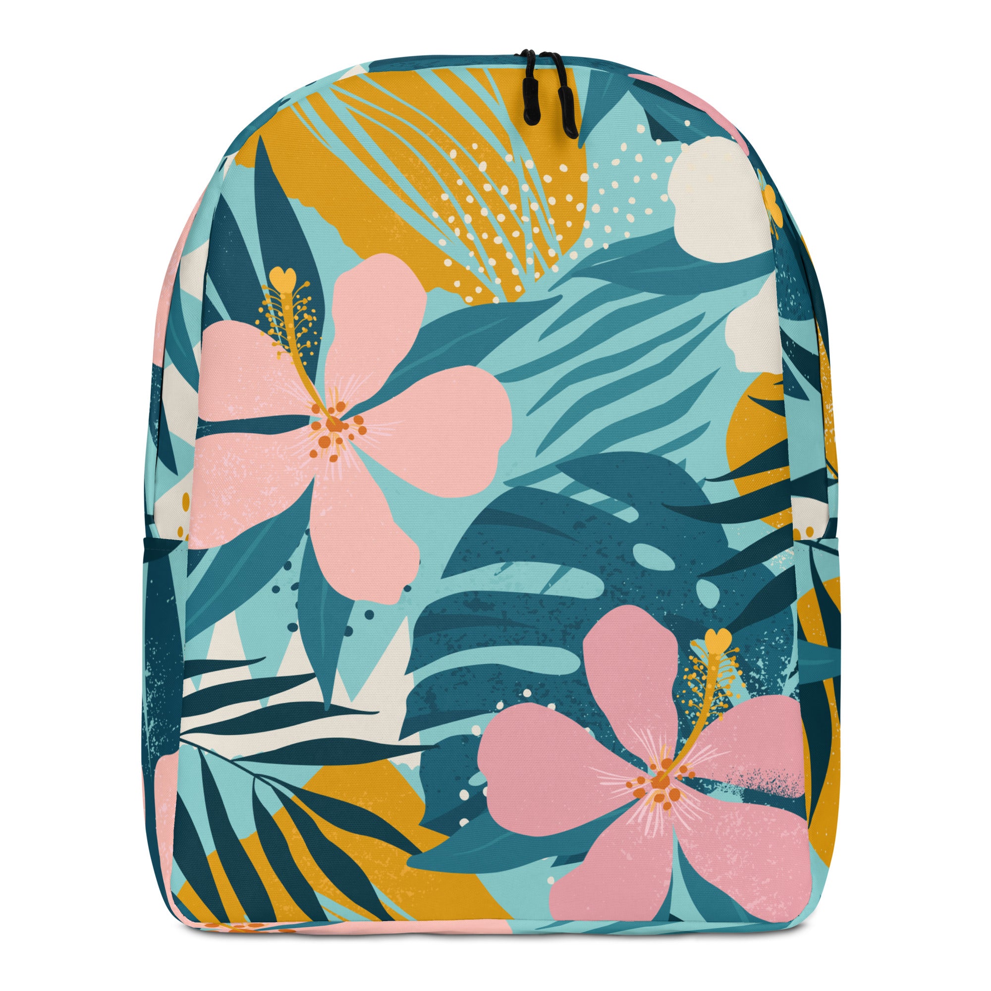 Minimalist Backpack Tropical Flowers - ClotheNest