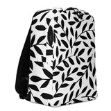 Minimalist Backpack Black Leaves - ClotheNest