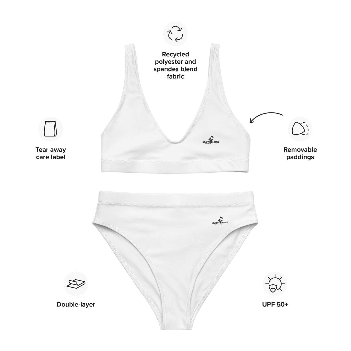 Recycled high - waisted bikini - ClotheNest