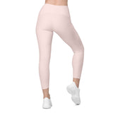Leggings with pockets Misty Rose - ClotheNest