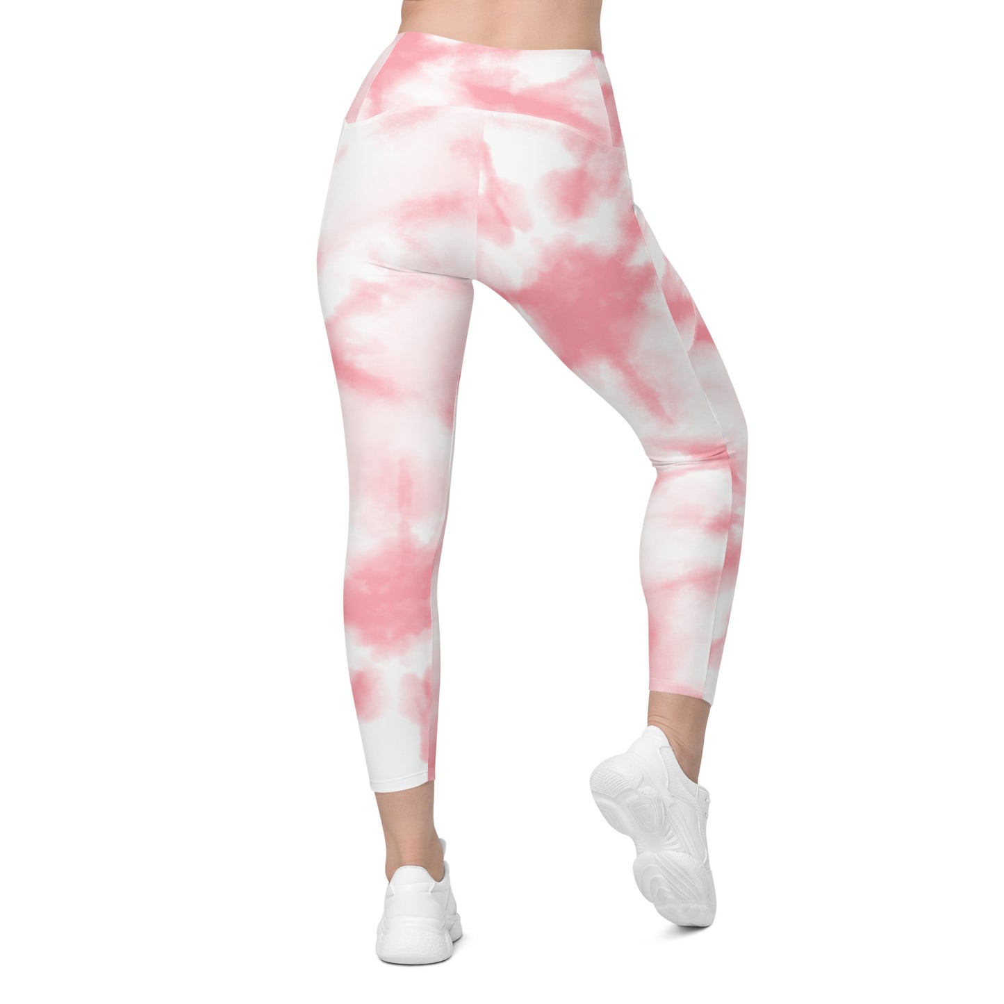 Leggings with pockets Pink tie dye 2 - ClotheNest