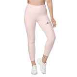 Leggings with pockets Misty Rose - ClotheNest