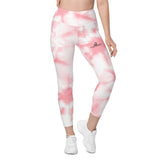 Leggings with pockets Pink tie dye 2 - ClotheNest