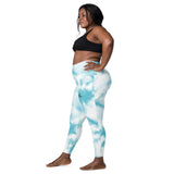 Leggings with pockets Light blue tie dye - ClotheNest