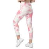 Leggings with pockets Pink tie dye 2 - ClotheNest