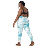 Leggings with pockets Light blue tie dye - ClotheNest