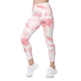 Leggings with pockets Pink tie dye 2 - ClotheNest