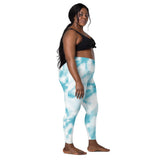 Leggings with pockets Light blue tie dye - ClotheNest