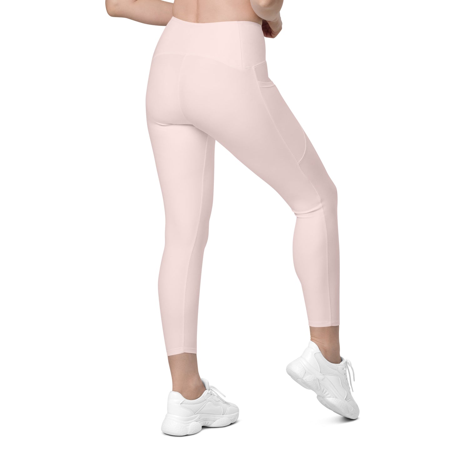 Leggings with pockets Misty Rose - ClotheNest