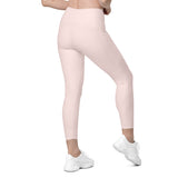 Leggings with pockets Misty Rose - ClotheNest