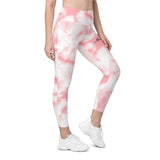 Leggings with pockets Pink tie dye 2 - ClotheNest