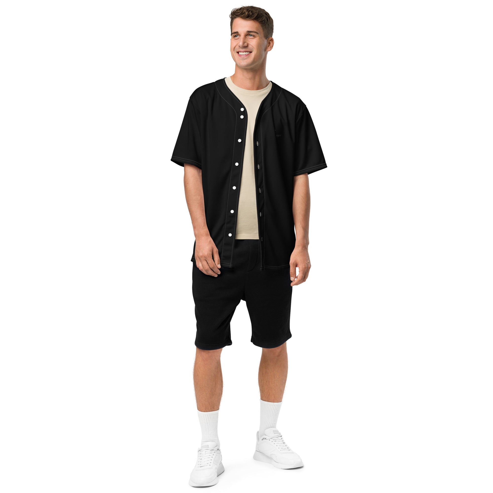 Recycled Baseball Jersey Black - ClotheNest