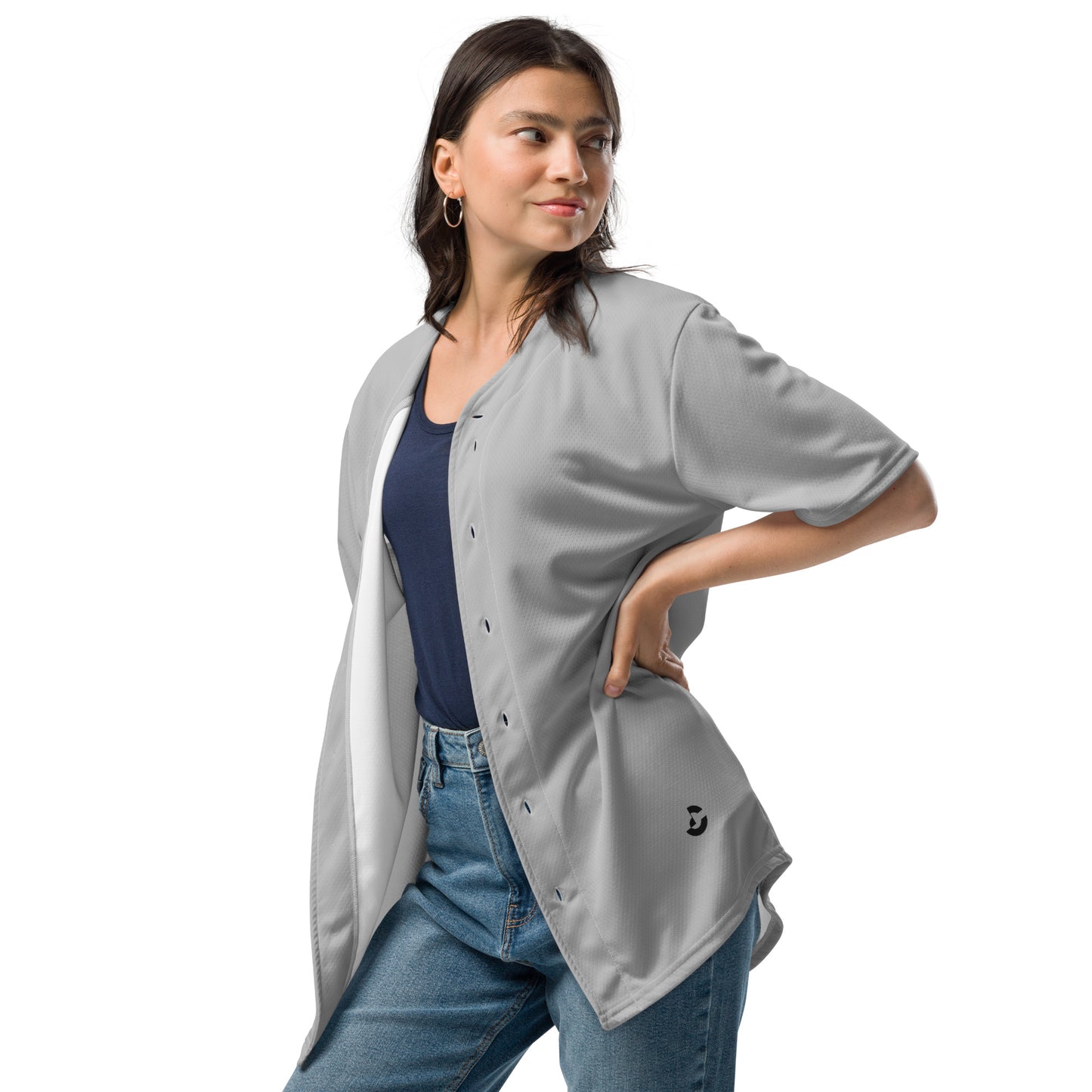 Recycled Baseball Jersey Silver - ClotheNest