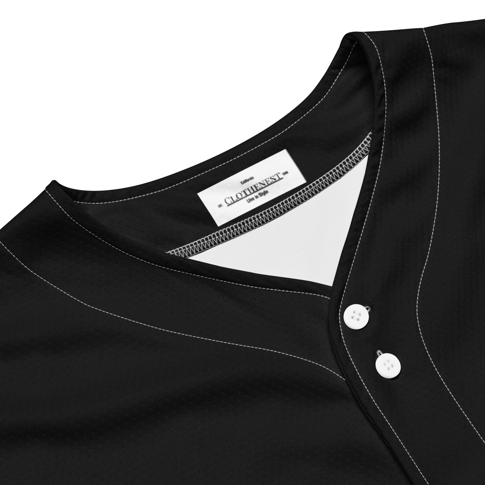 Recycled Baseball Jersey Black - ClotheNest