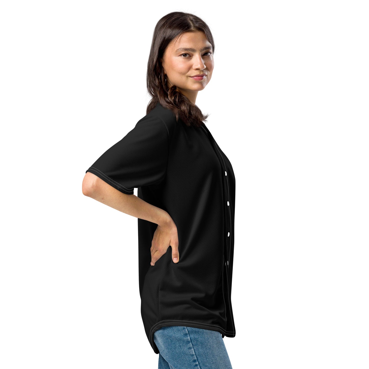 Recycled Baseball Jersey Black - ClotheNest