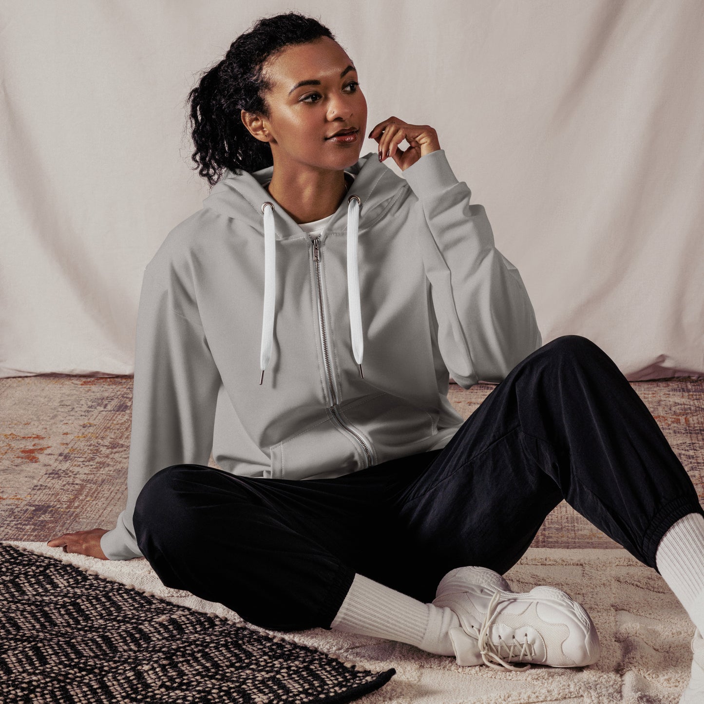 Unisex Silver Zip Hoodie - ClotheNest