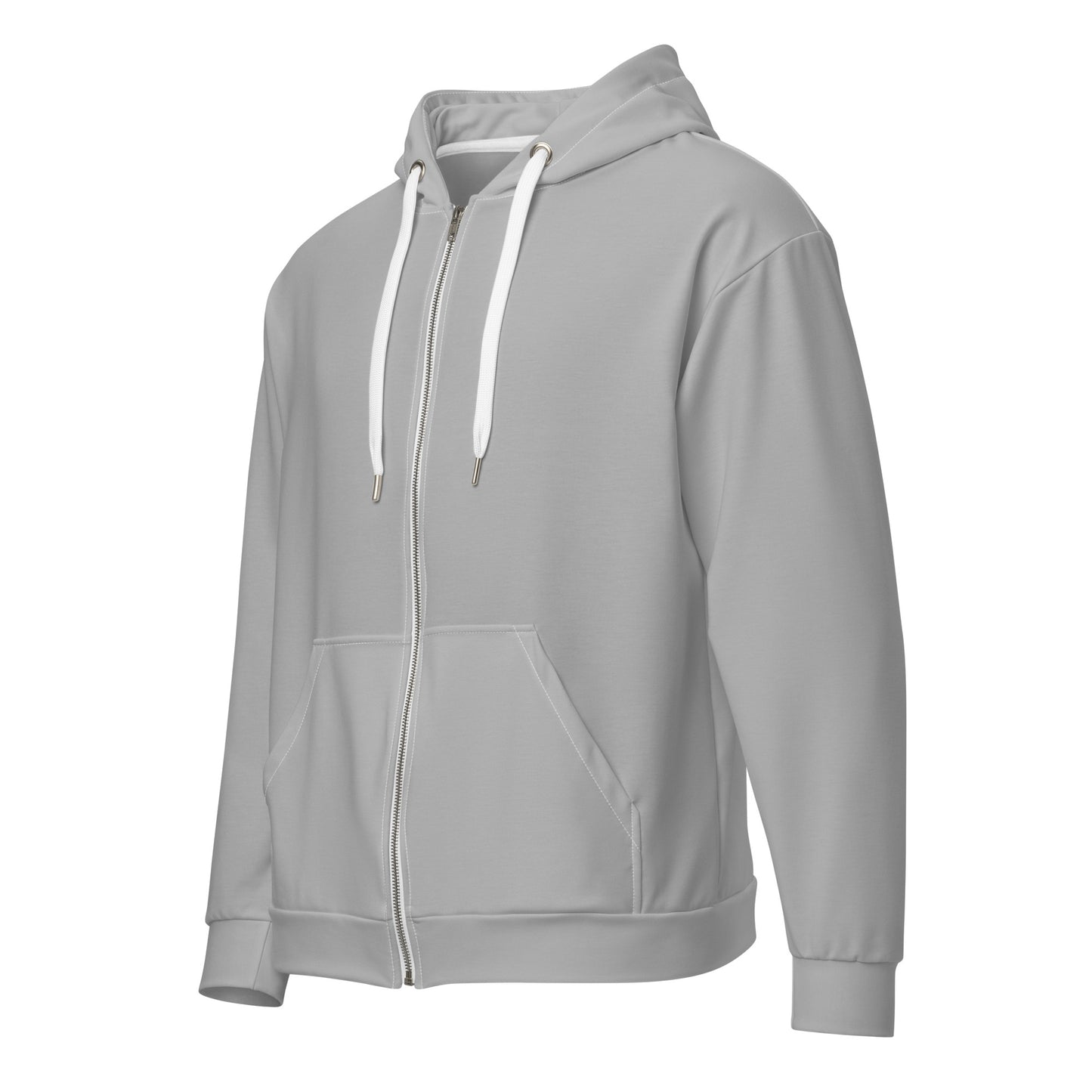 Unisex Silver Zip Hoodie - ClotheNest