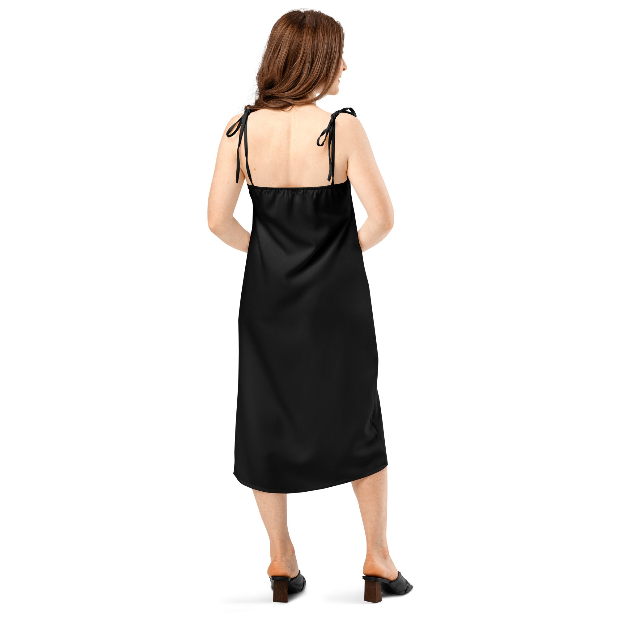 Black Tie - Strap Midi Dress - ClotheNest