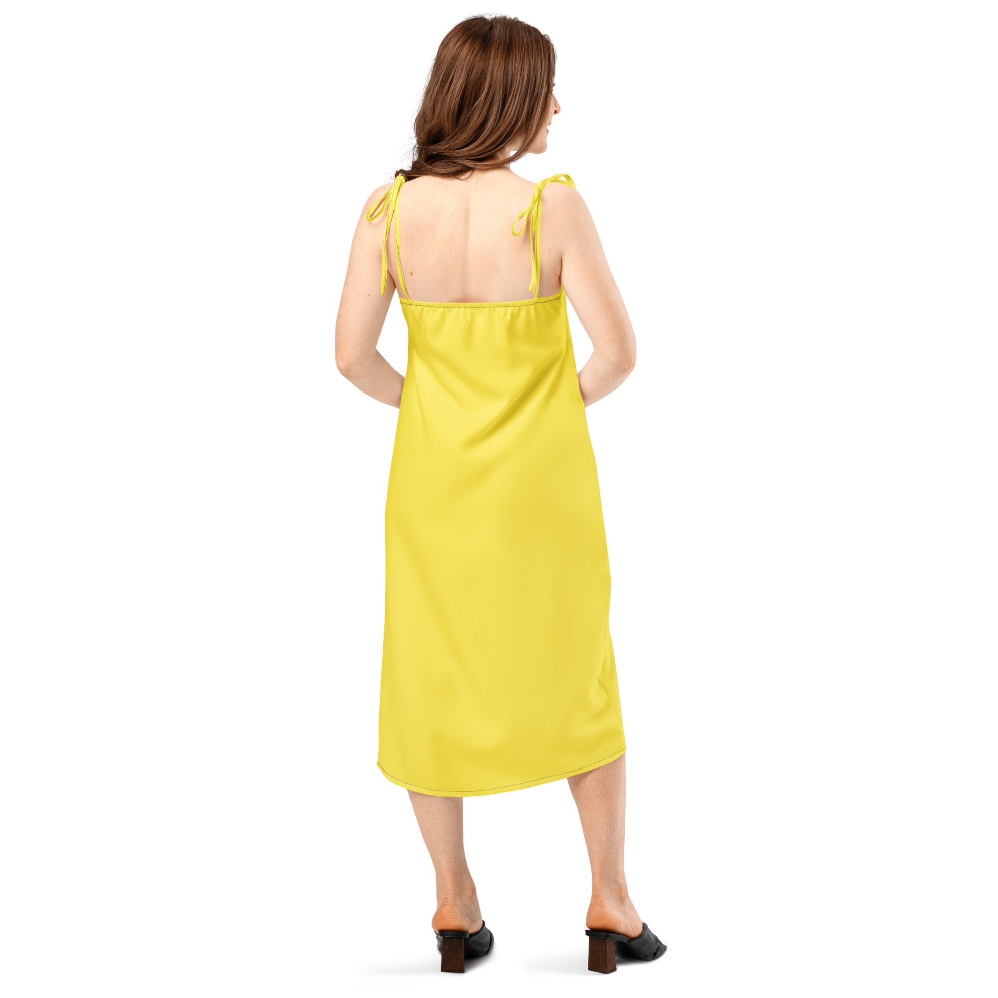 Paris Daisy Tie - Strap Midi Dress - ClotheNest