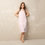 Misty Rose Tie - Strap Midi Dress - ClotheNest