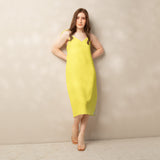 Paris Daisy Tie - Strap Midi Dress - ClotheNest