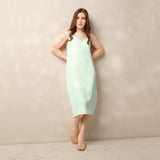 Honeydew Tie - Strap Midi Dress - ClotheNest