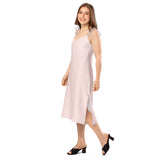Misty Rose Tie - Strap Midi Dress - ClotheNest