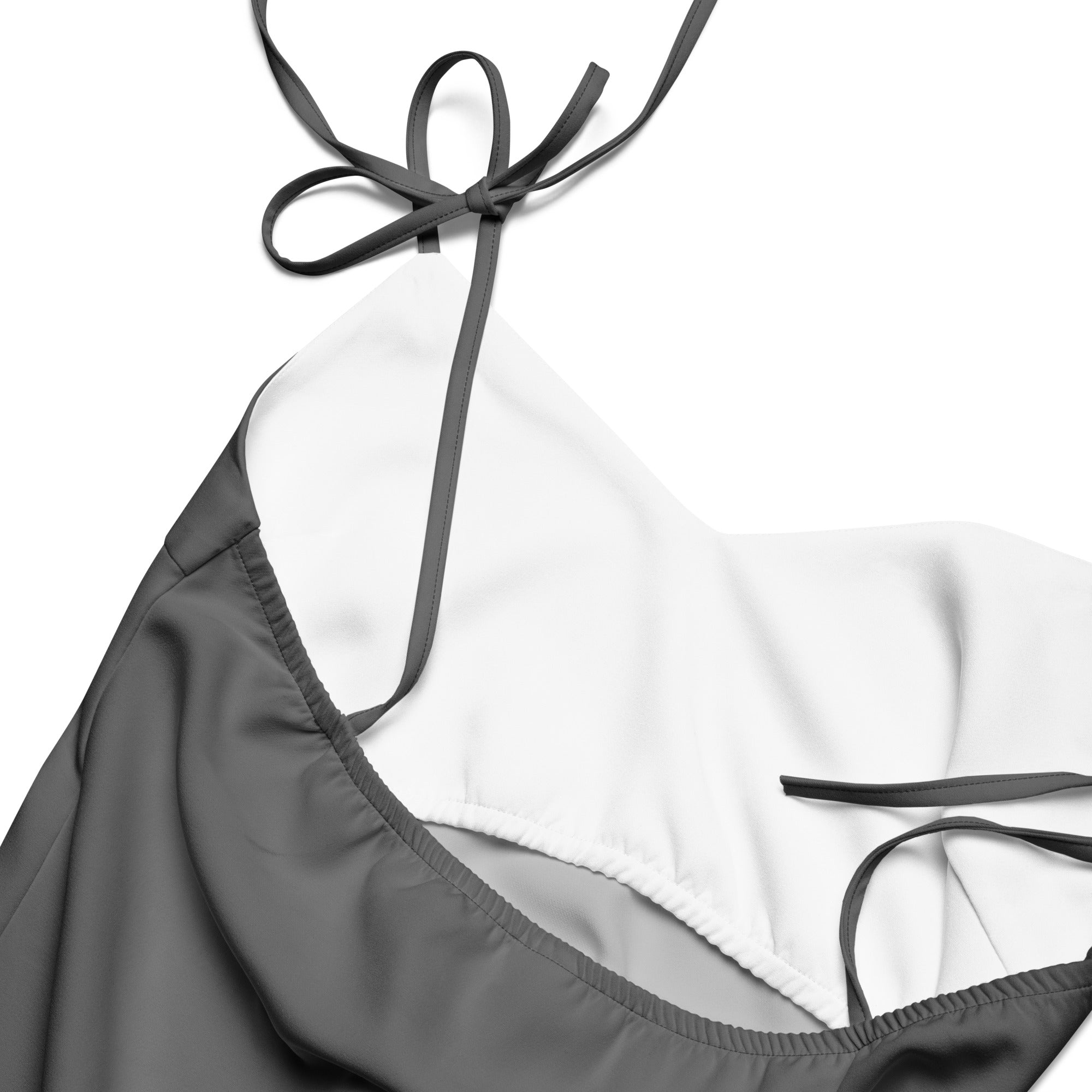 Grey Tie - Strap Midi Dress - ClotheNest