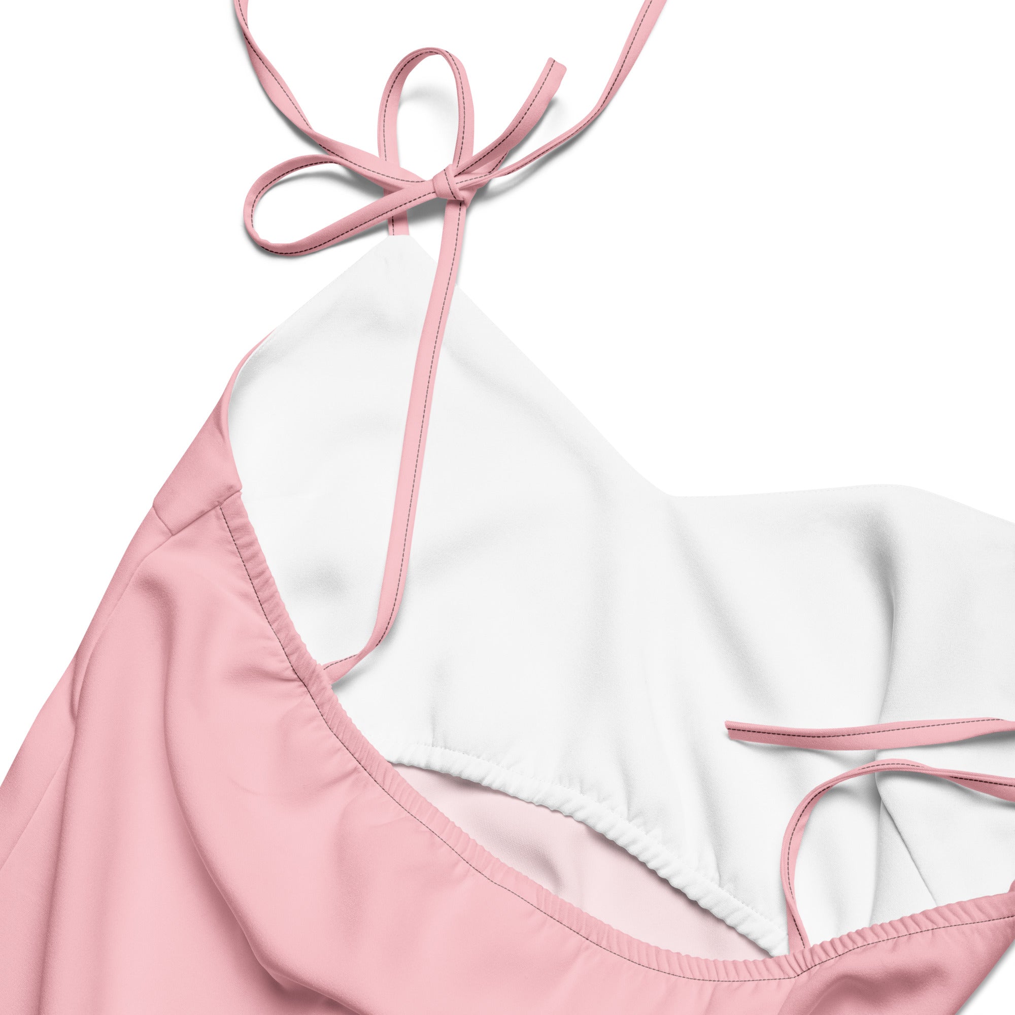 Pink Tie - Strap Midi Dress - ClotheNest