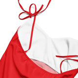 Red Tie - Strap Midi Dress - ClotheNest