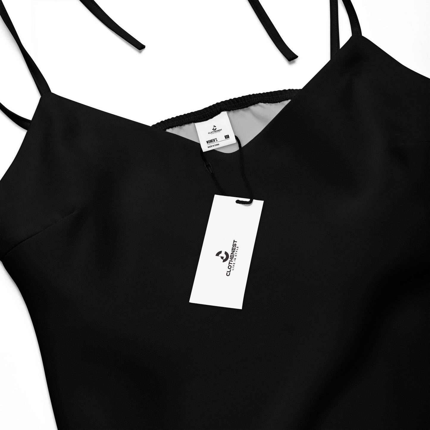 Black Tie - Strap Midi Dress - ClotheNest