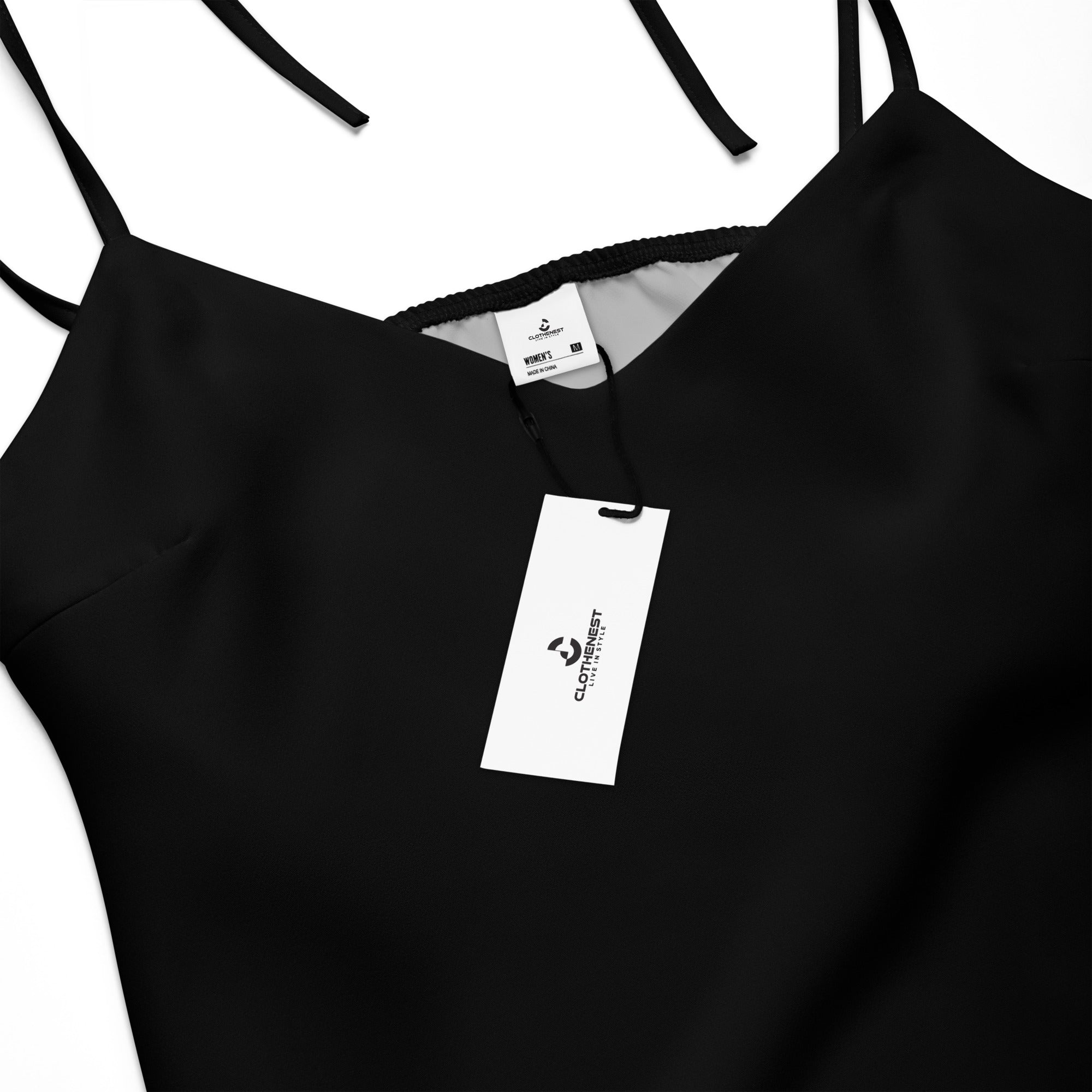 Black Tie - Strap Midi Dress - ClotheNest