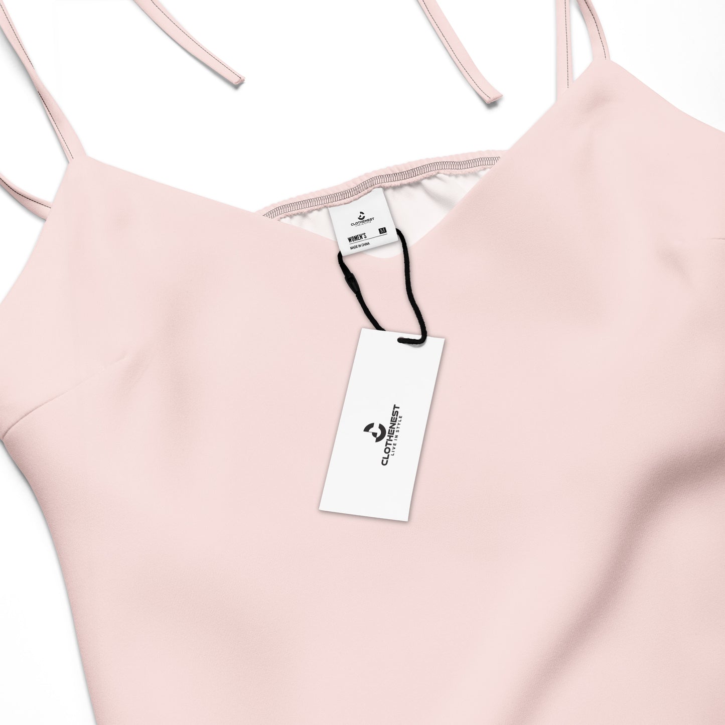 Misty Rose Tie - Strap Midi Dress - ClotheNest