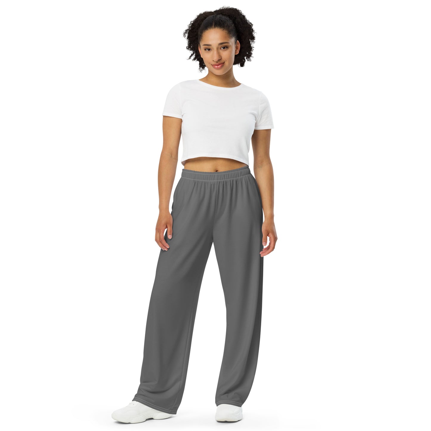 Unisex wide - leg pants Grey - ClotheNest