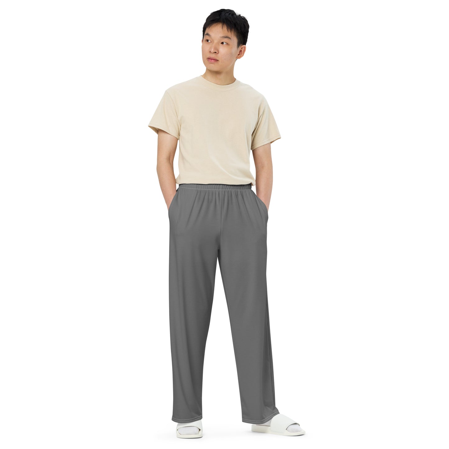 Unisex wide - leg pants Grey - ClotheNest