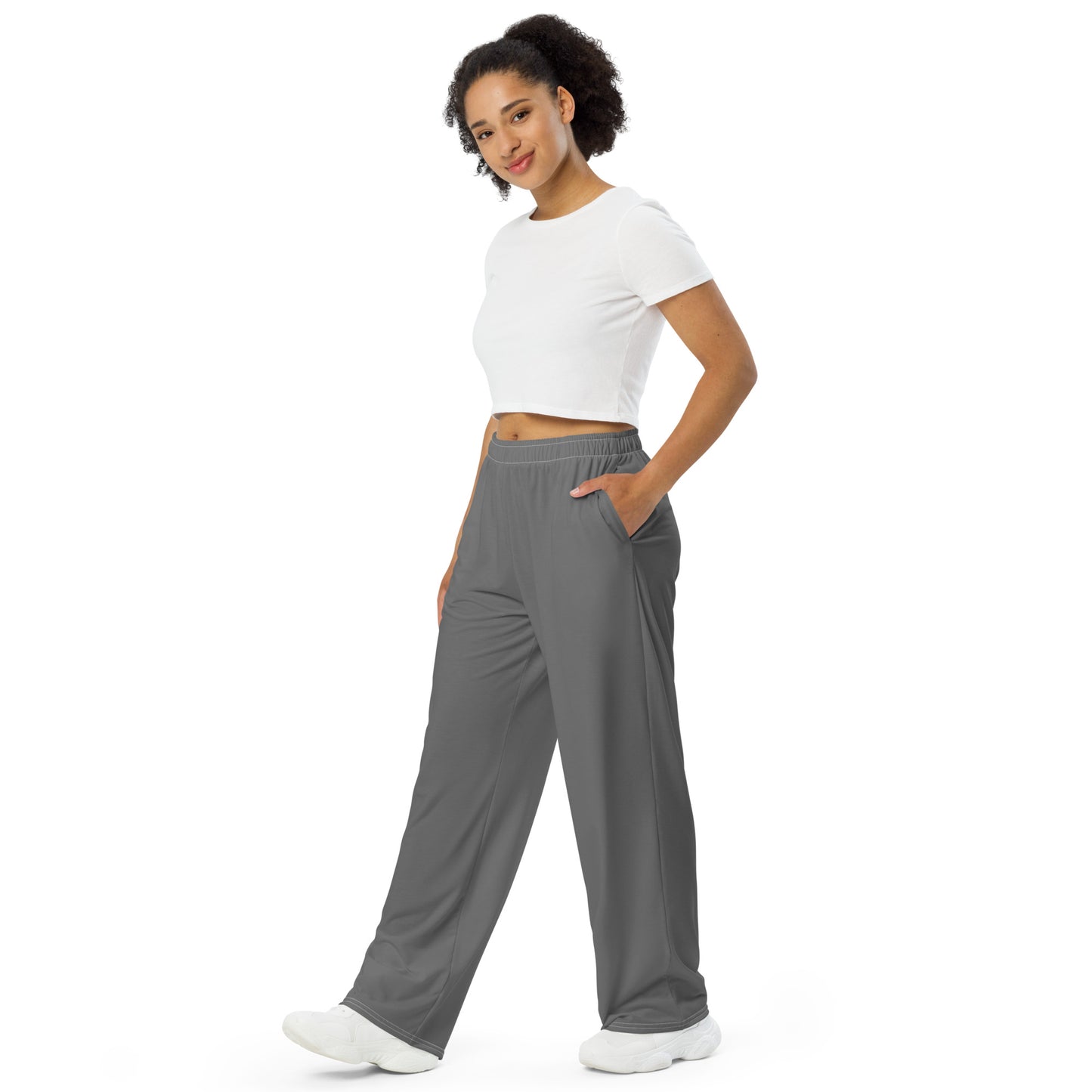 Unisex wide - leg pants Grey - ClotheNest