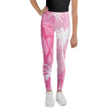 Youth Leggings - Pink PalmTree - ClotheNest