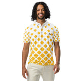 Men’s Slim Fit Polo Shirt White & Yellow - ClotheNest