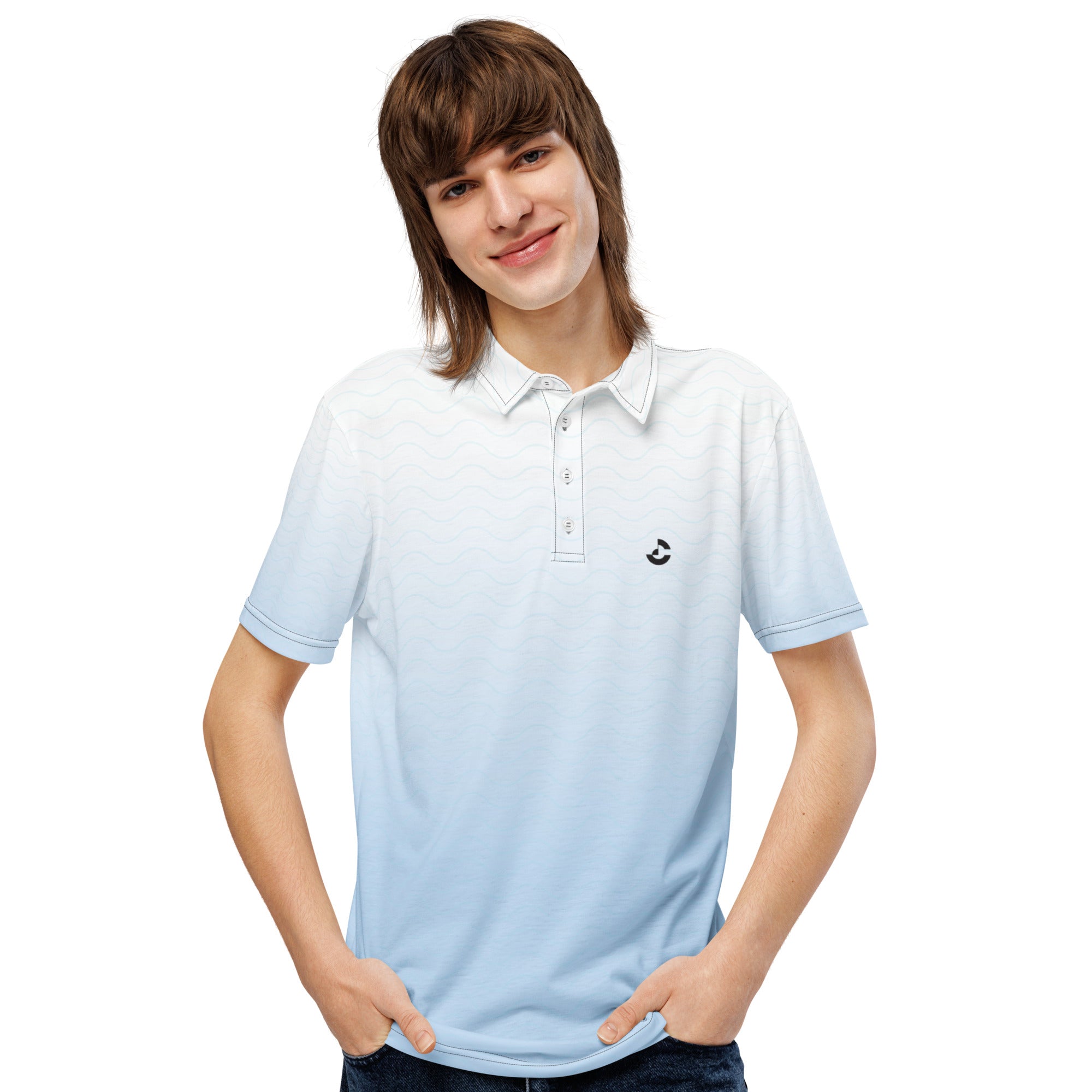 Men’s Slim Fit Gradient 3 Polo Shirt - ClotheNest